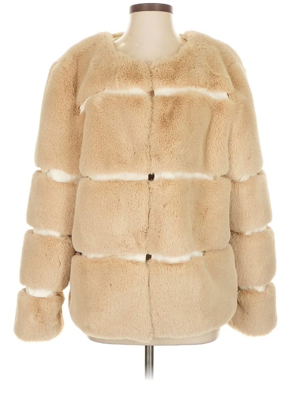 NWT KEEPSAKE the Label Beige Plush Teddy Jacket